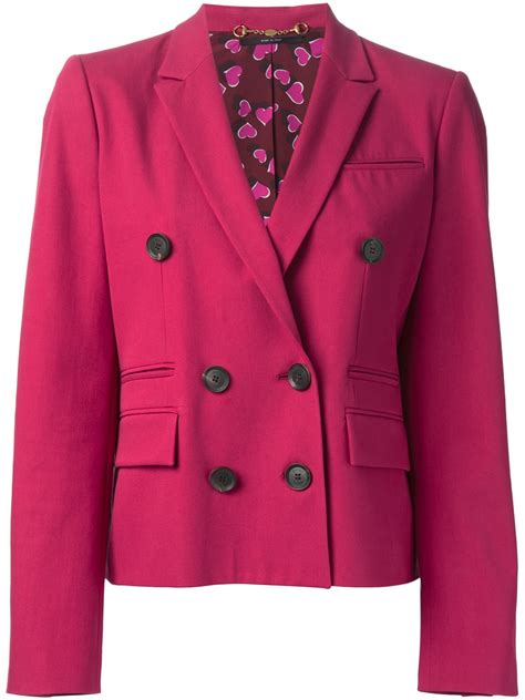 gucci believe jacket pink|Gucci blazers for women.